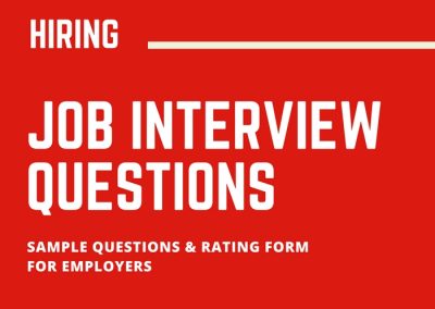 Job Interview Questions & Rating Form